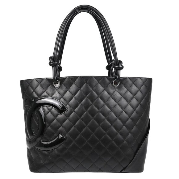 Chanel Black Calfskin Cambon Ligne Tote Handbag XX40376 - Picture 1 of 8